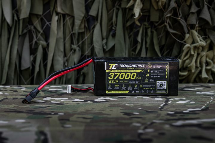 Акумуляторна батарея Technometrics T-MAX Semi-Solid 6S1P 37 000 мА·год, вигляд спереду